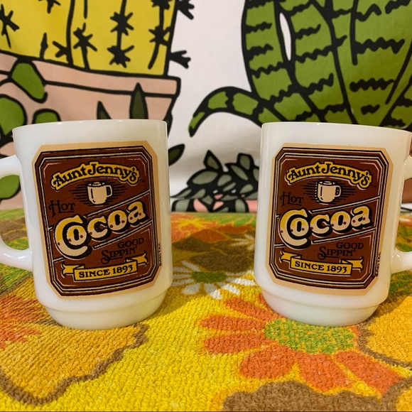 Pair of milk glasses